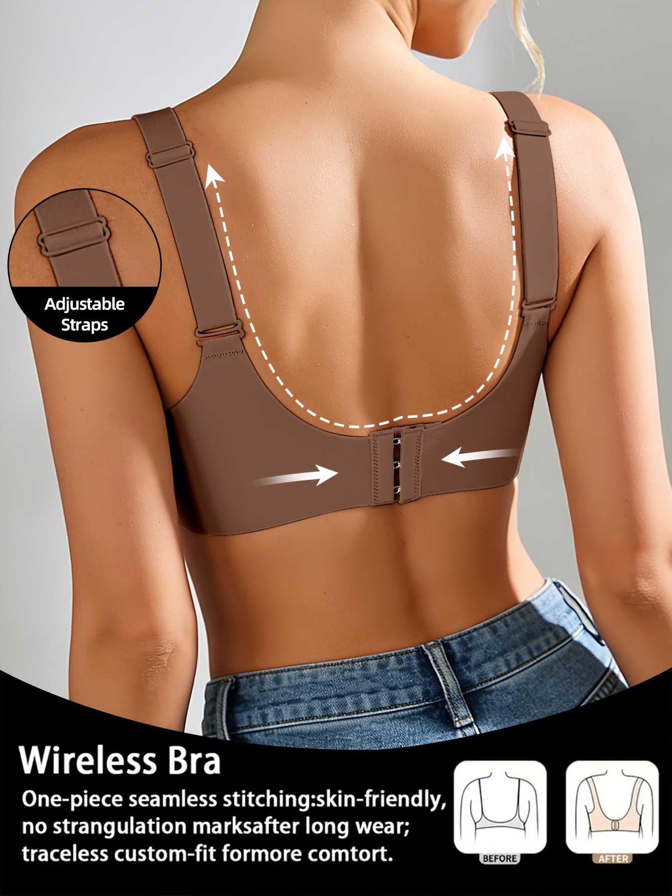 3pcs Sports Bra Set for Women, Jelly Gel Soft Support